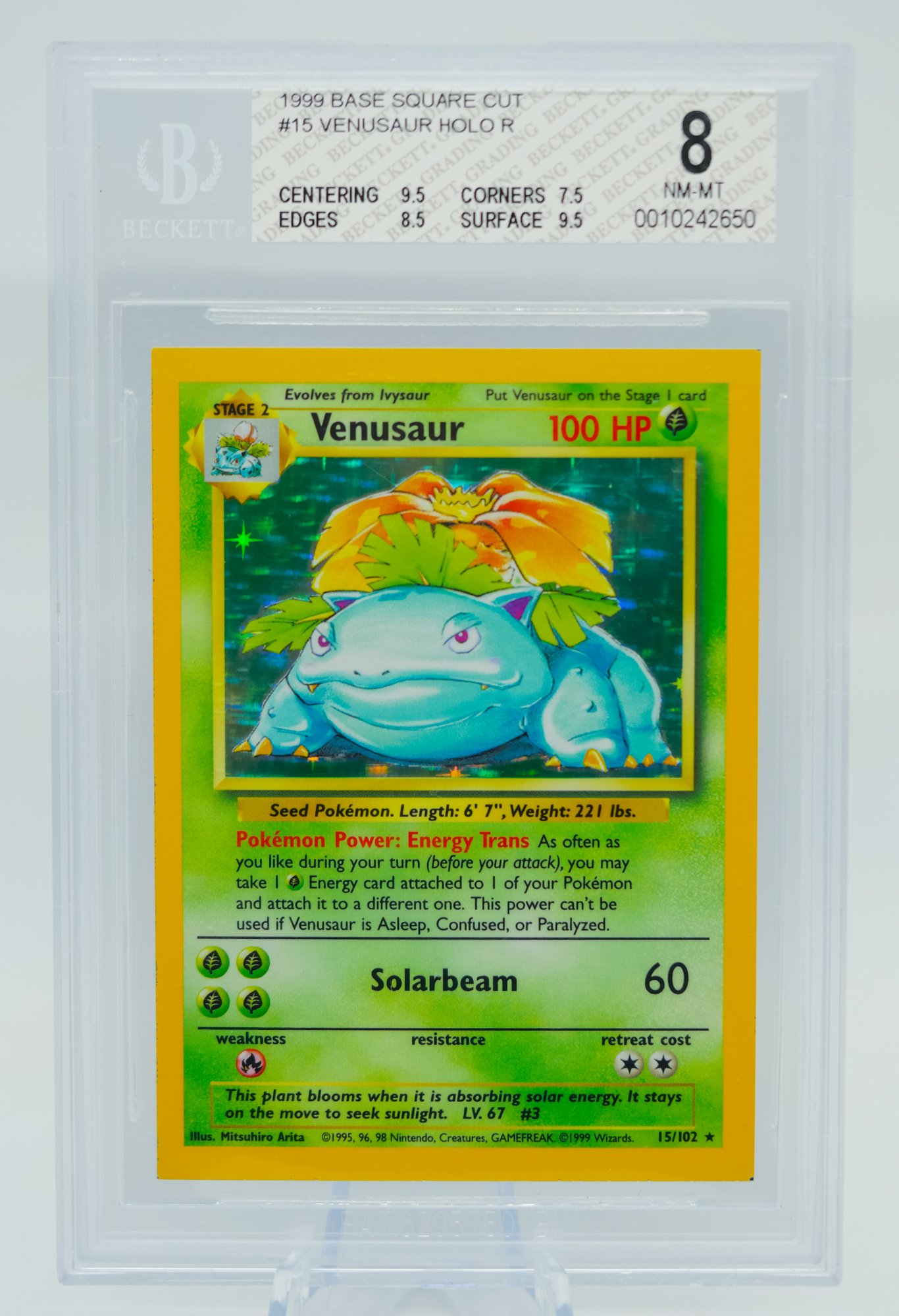 pokemon square cards 1997 POKEMON BANDAI CARDDASS SQUARE CUT CHARIZARD PRISM #6 BGS AUTHENT –  lowpopping main image 0