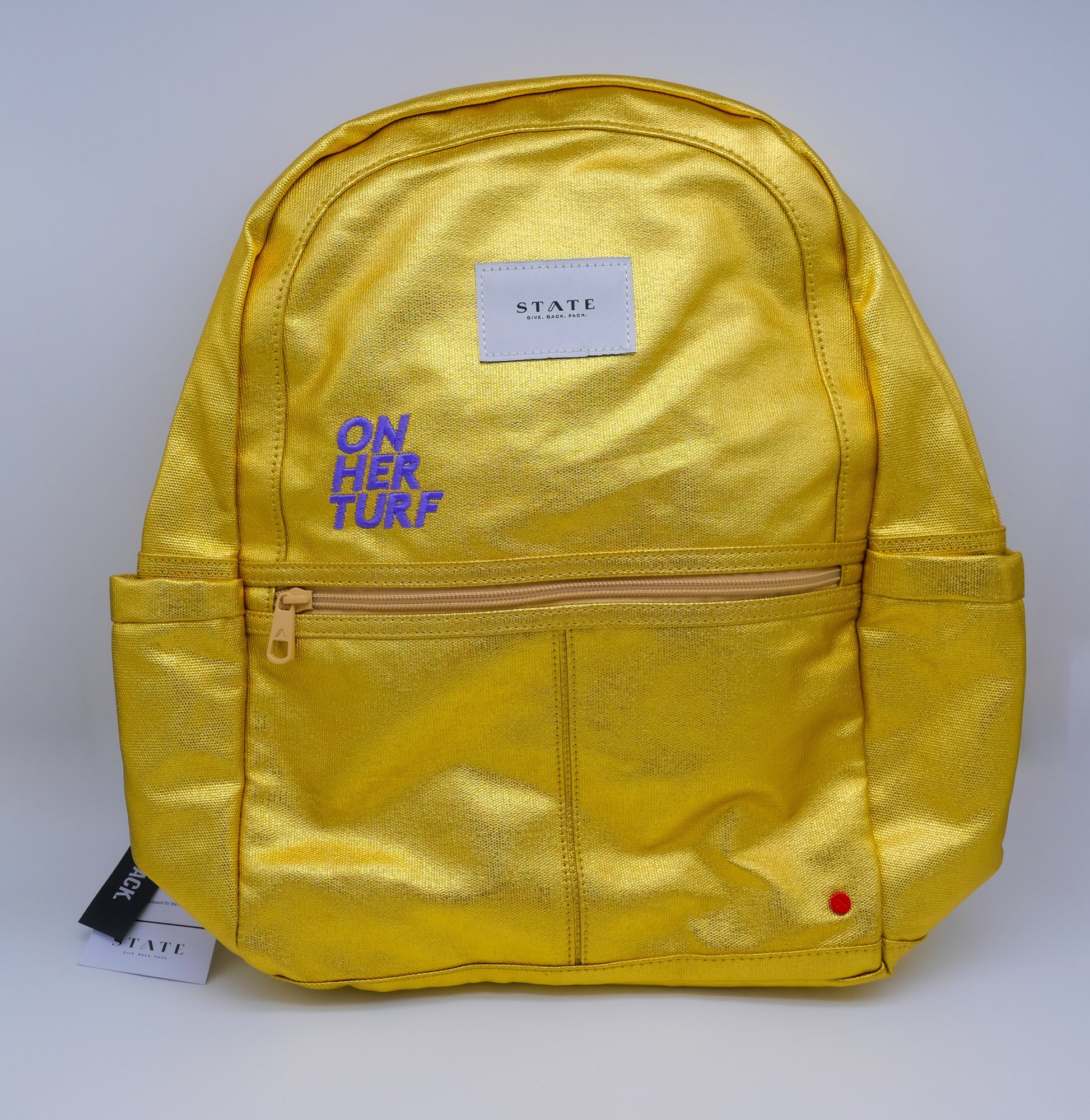 STATE Metallic Gold Backpack Metallic Gold Backpack Lunch Golden State Backpack STATE  main image 3