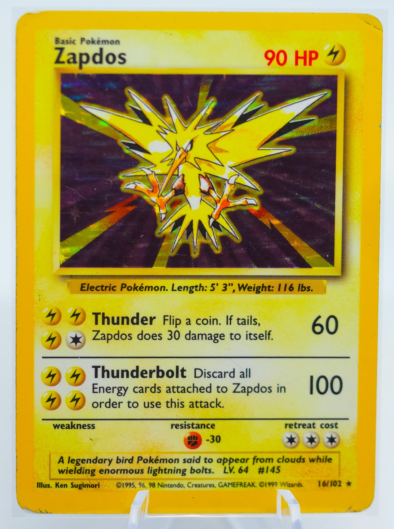 pokemon zapdos card Amazon.com: Pokemon - Zapdos ex 192/165 - Pokemon 151 - Full Art Ultra Rare main image 1