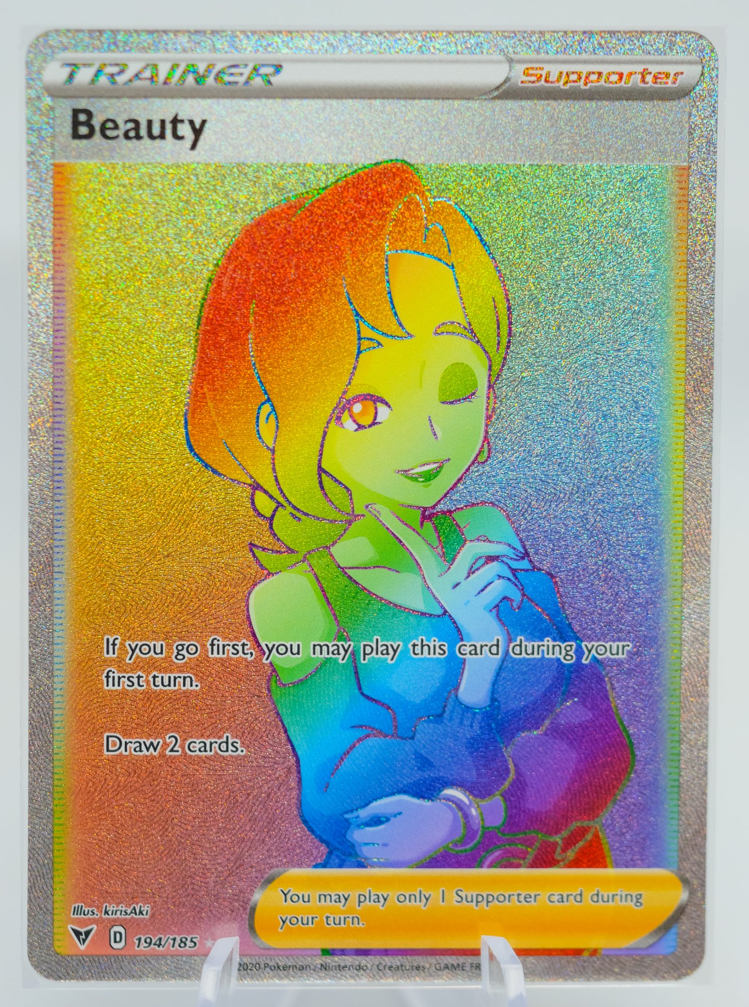 BEAUTY Full Art RAINBOW Vivid Voltage Set Trainer Pokemon Card!!! #6542 |  Auctionninja.com