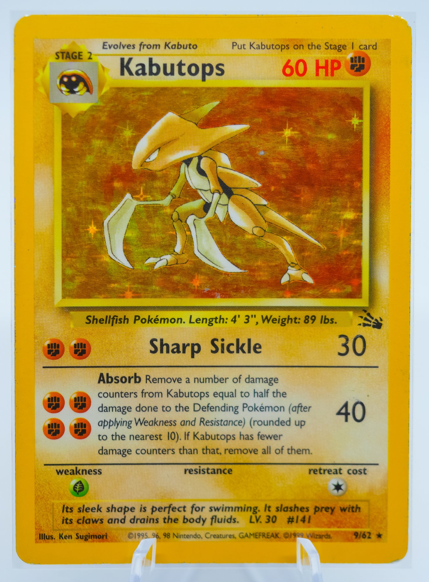 KABUTOPS Fossil Set Holographic Pokemon Card!!! #7196 | Auctionninja.com