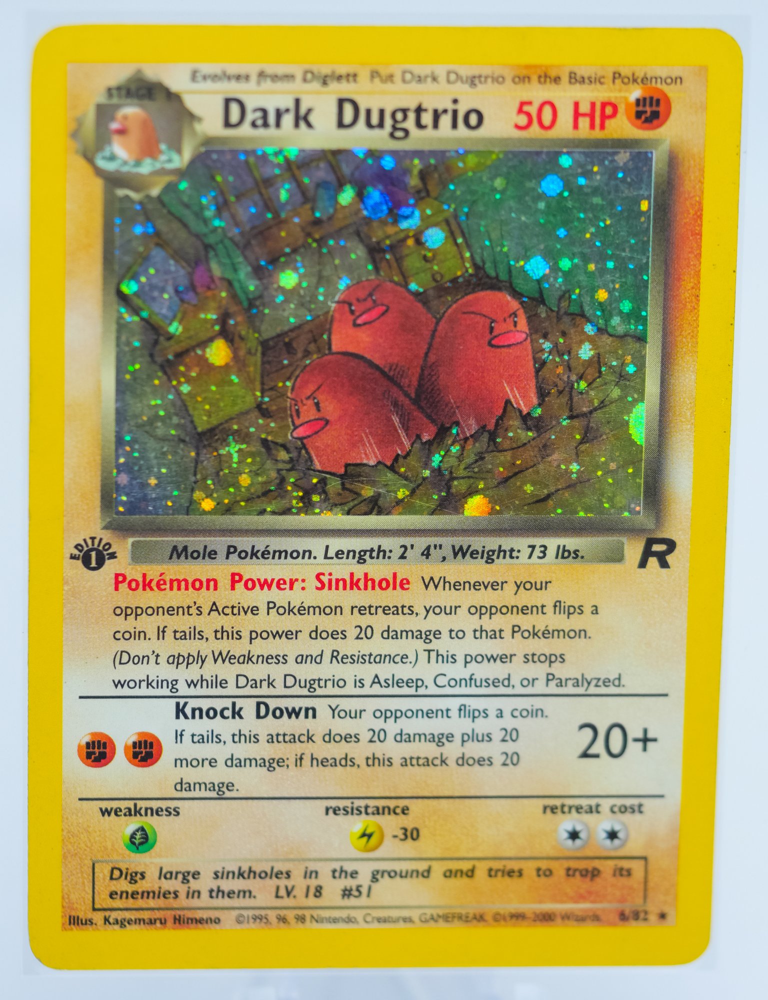 1ST ED DARK DUGTRIO Team Rocket Set Holographic Pokemon Card!!! #6771 |  Auctionninja.com