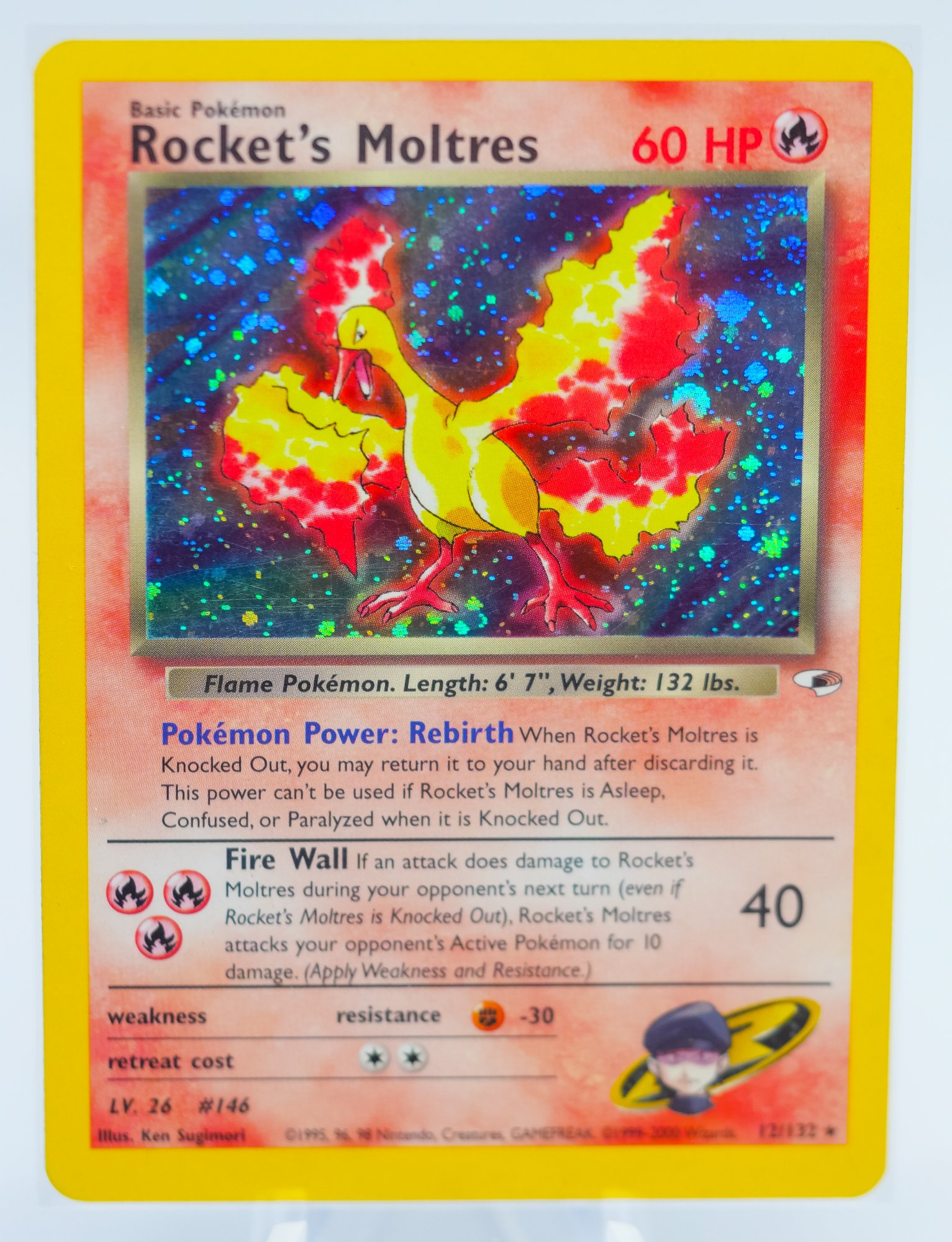 holographic moltres card Pokemon TCG - Moltres Scarlet & Violet Holographic Card 146/165 main image 0