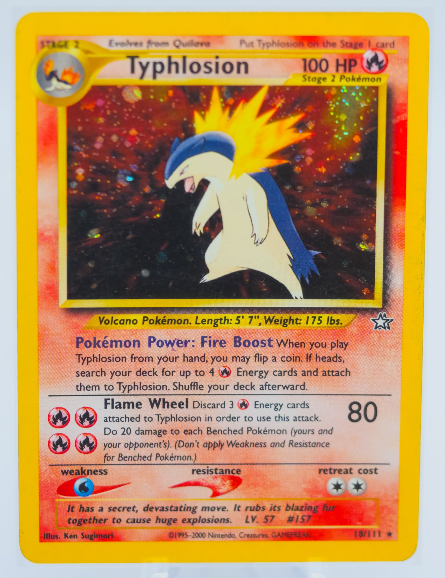 TYPHLOSION Neo Genesis Set Holographic Pokemon Card!!! (Art 2) #6802 | Auctionninja.com TYPHLOSION Neo Genesis Set Holographic Pokemon Card!!! (Art 2) #6802 | Auctionninja.com