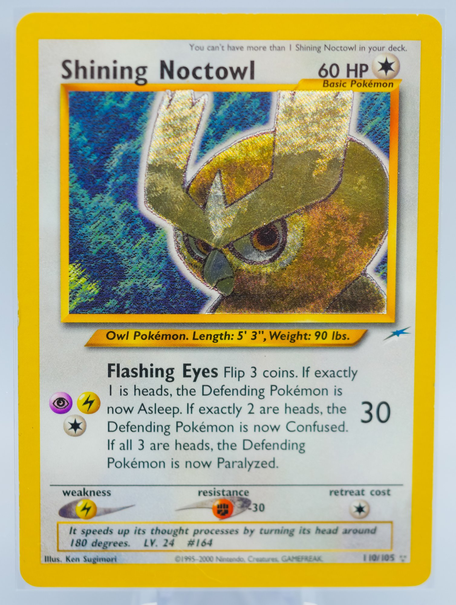 AWESOME SHINING NOCTOWL NEO DESTINY TRIPLE STAR RARE FOIL POKEMON CARD!!!  #6868 | Auctionninja.com