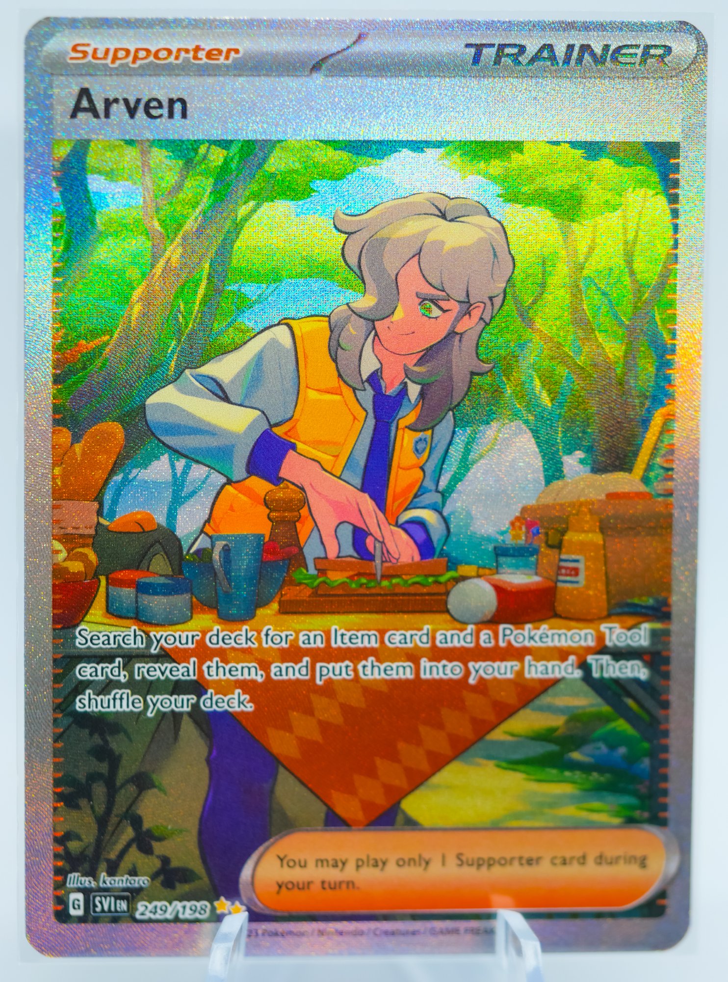 arven pokemon card Arven Trainer SV1V 099/078 SAR Card main image 0