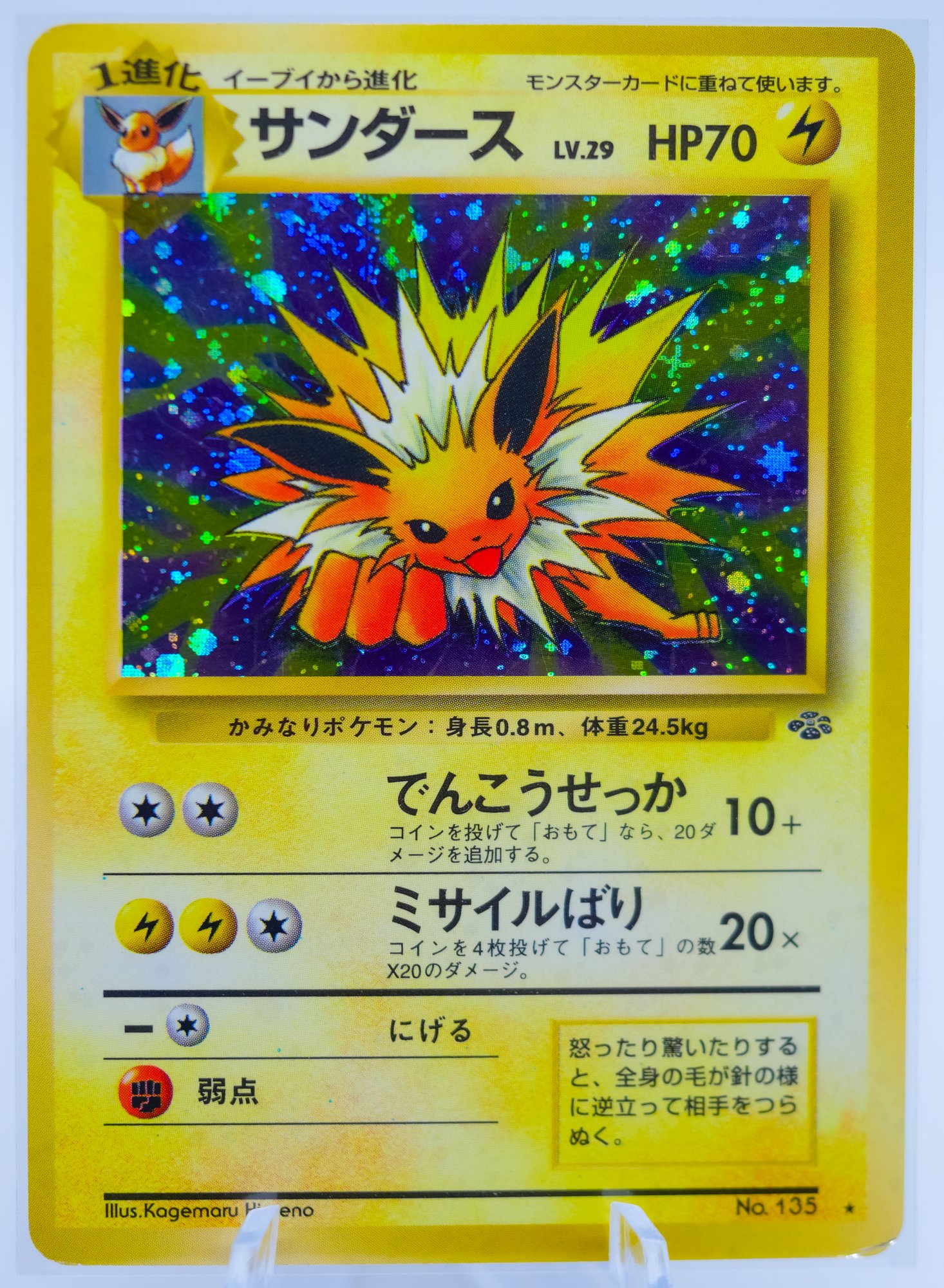 holographic jolteon pokemon card Jolteon Pokemon Jungle Holo French #4