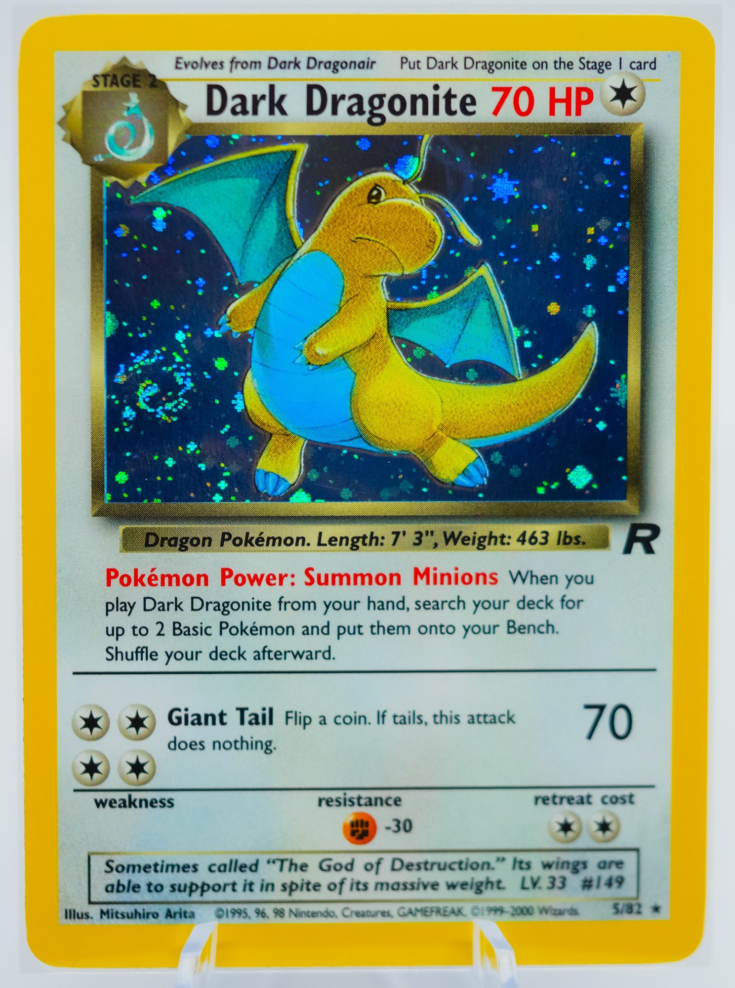 Stunning DARK DRAGONITE Team Rocket Set Holographic Pokemon Card W/ Swirl!!! #7456 | Auctionninja.com Stunning DARK DRAGONITE Team Rocket Set Holographic Pokemon Card W/ Swirl!!! #7456 | Auctionninja.com