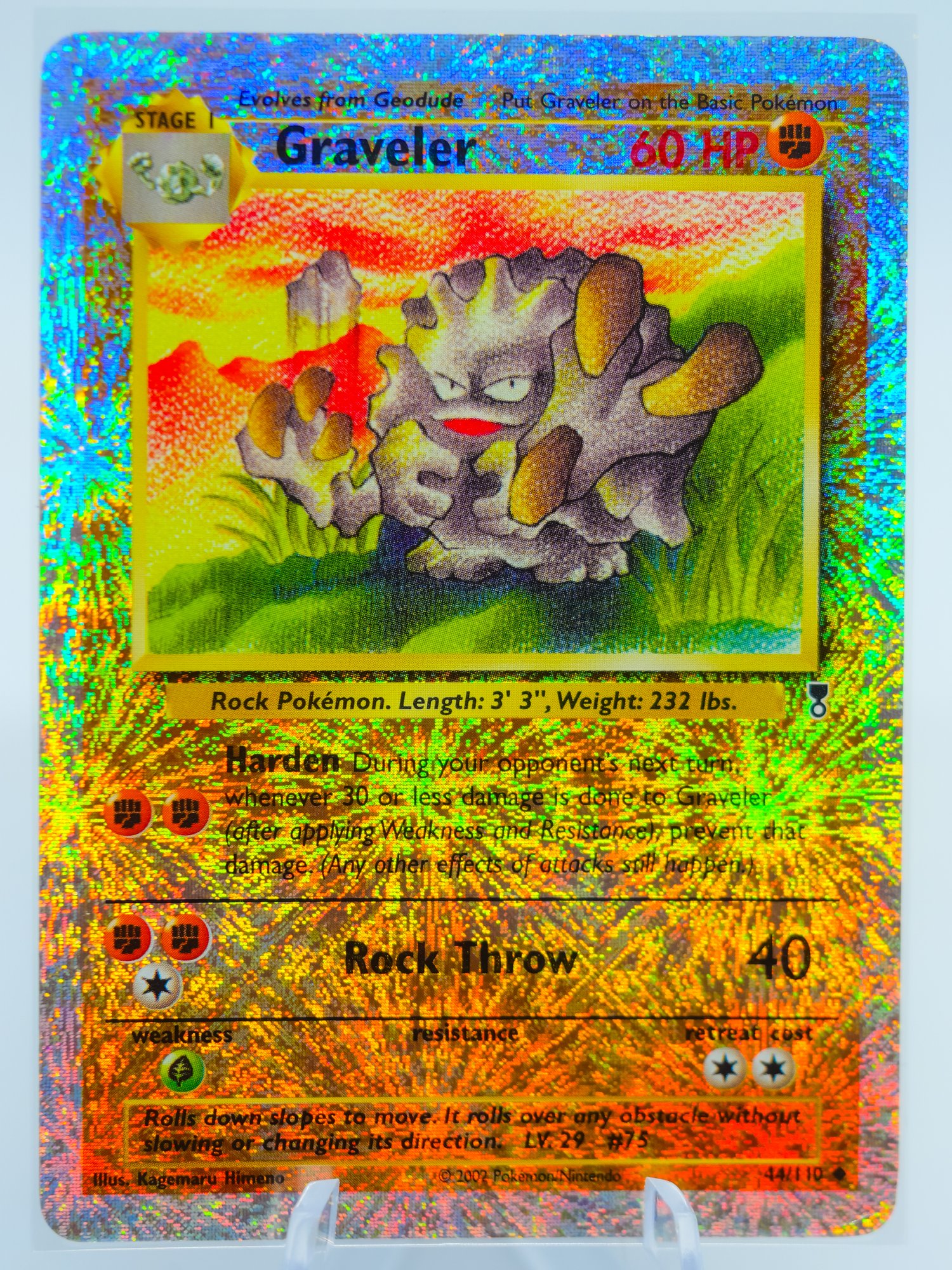 GRAVELER REVERSE HOLOGRAPHIC LEGENDARY Set Pokemon Card!! #7647 |  Auctionninja.com