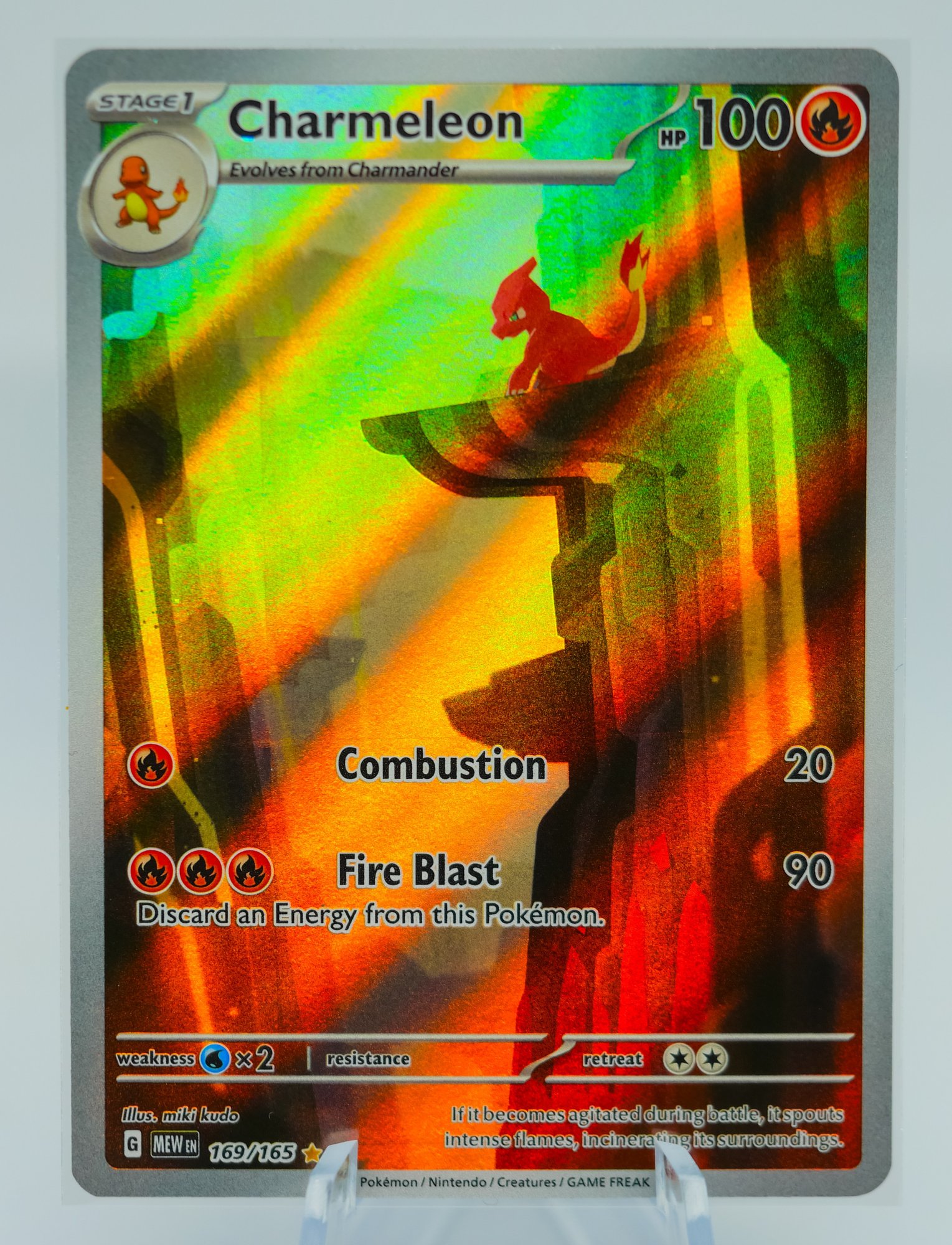 CHARMELEON Scarlet & Violet 151 Set Illustration Rare Full Art Holofoil  Pokemon Card!!! #15470 | Auctionninja.com