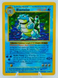 STUNNING BLASTOISE SHADOWLESS Base Set Holographic Pokemon Card!!!