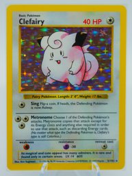 CLEFAIRY SHADOWLESS Base Set Holographic Pokemon Card!!!