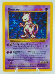 MEWTWO SHADOWLESS Base Set Holographic Pokemon Card!!!