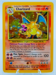 THE OG!!! CHARIZARD BASE SET HOLOGRAPHIC POKEMON CARD!!!