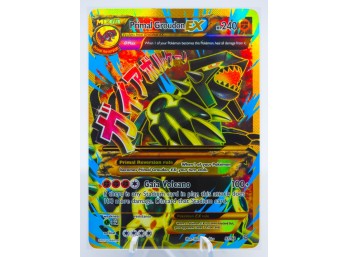MEGA PRIMAL GROUDON EX Primal Clash Set Full Art SECRET RARE Holographic Pokemon Card!!!!
