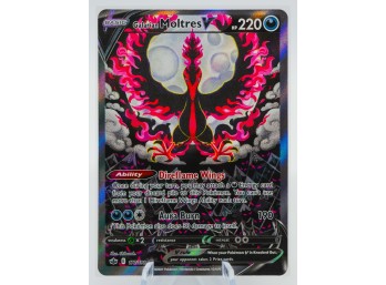 GALARIAN MOLTRES V Chilling Reign Set Full Art RAINBOW RARE Holographic Pokemon Card!!!!