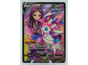 SYLVEON V Brilliant Stars Set Full Art TRAINER GALLERY Holographic Pokemon Card!!!!