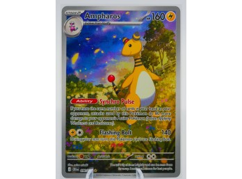 AMPHAROS Surging Sparks Set Full Art ILLUSTRATION RARE Holographic Pokemon Card!!!!
