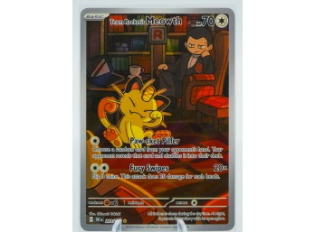 TEAM ROCKET'S MEOWTH Journey Together Set Full Art ILLUSTRATION RARE Holographic Pokemon Card!!!!