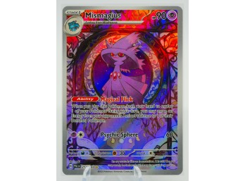 MISMAGIUS Paldea Evolved Set Full Art ILLUSTRATION RARE Holographic Pokemon Card!!!!