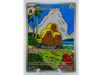 ALOLAN DUGTRIO Surging Sparks Set Full Art ILLUSTRATION RARE Holographic Pokemon Card!!!!