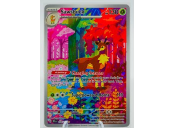 SAWSBUCK Temporal Forces Set Full Art ILLUSTRATION RARE Holographic Pokemon Card!!!!