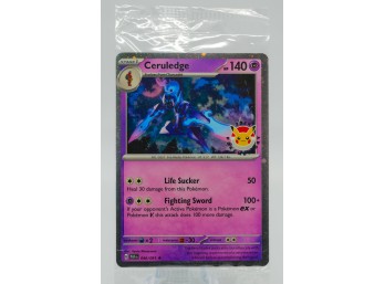 SEALED CERULEDGE Paldean Fates 2024 Pokemon Day Reverse Holographic Pokemon Card!!!