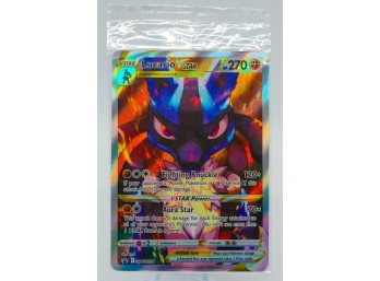 SEALED LUCARIO VSTAR SWSH Black Star Promo Holographic Pokemon Card!!!