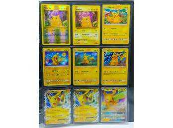 INVESTOR LOT OF 9 - PIKACHU HOLO, EX & GX POKEMON CARDS!!!