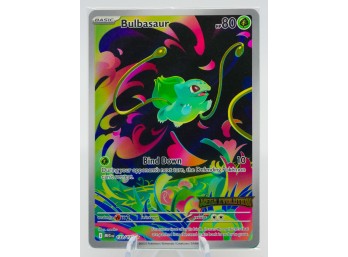 SEALED BULBASAUR Mega Evolution Set *STAMPED* Full Art SECRET RARE Holographic Pokemon Card!!!! (3)