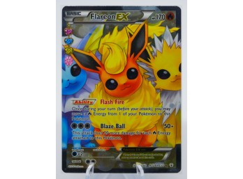 Ridiculous FLAREON EX Generations Set Full Art ULTRA RARE Holographic Pokemon Card!!!!