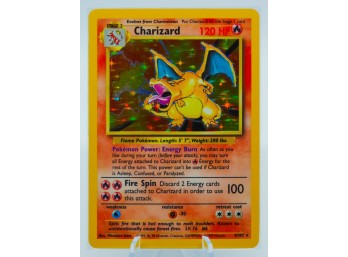 THE OG!!!! GORGEOUS CHARIZARD Base Set Holographic Pokemon Card!!!