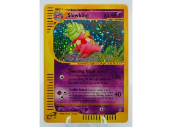 WOW!!!! PSA-READY SLOWKING AQUAPOLIS SET HOLOGRAPHIC E-READER Pokemon Card!!!
