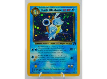 Breathtaking DARK BLASTOISE Team Rocket Set Holographic Pokemon Card!!!