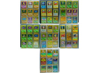 POKE-MASTER!!! 63 VINTAGE: 47 WOTC HOLO + 16 REVERSE HOLO MEWTWO, ALAKAZAM & 1ST ED MACHAMP Pokemon Cards!!!
