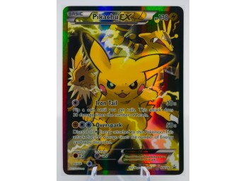 INSANE PIKACHU EX XY Black Star Promo Full Art Holographic Pokemon Card!!!!