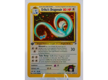 WOW!!! 1ST ED ERIKA'S DRAGONAIR Gym Challenge Set Holographic Pokemon Card!!!