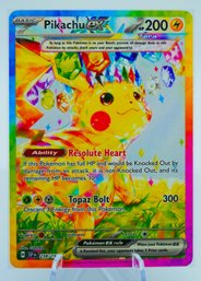 CHASE CARD!!! PIKACHU EX Surging Sparks Set Full Art SPECIAL ILLUSTRATION RARE Holographic Pokemon Card!!!