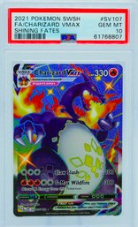 PSA 10 GEM MINT CHARIZARD VMAX Shining Fates Set Shiny Vault Full Art Holographic Pokemon Card!!!