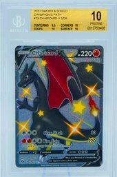 Unparalleled BGS 10 PRISTINE(!) CHARIZARD V CHAMPION'S PATH SECRET SHINY RARE FULL ART HOLO POKEMON CARD!!!