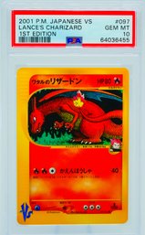 Exceptional PSA 10 GEM MINT 1ST ED LANCE'S CHARIZARD Japanese VS Series Pokemon Card!!!!