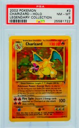 PSA 8 NM-MT CHARIZARD LEGENDARY COLLECTION HOLOGRAPHIC POKEMON CARD!!!