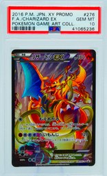 BLUE CHIP PSA 10 GEM MINT Charizard EX 276/XY-P Japanese GAME ART COLLECTION Full Art Promo Pokemon Card!!!