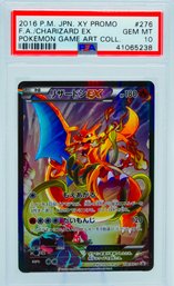 BLUE CHIP PSA 10 GEM MINT Charizard EX 276/XY-P Japanese GAME ART COLLECTION Full Art Promo Pokemon Card!!!