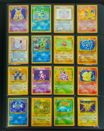 HISTORIC COMPLETE RUN OF 1ST 5 POKEMON WotC SETS!!! Base, Jungle, Fossil, Base 2, Team Rocket IN PRO BINDER!