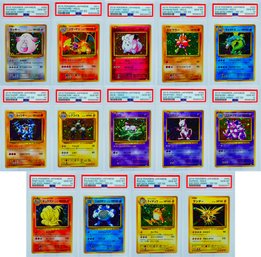COMPLETE PSA 10 1ST EDITION JAPANESE 20TH ANNIVERSARY (CP6) HOLOGRAPHIC SET 14 Of 14 INCL. CHARIZARD!!!!!