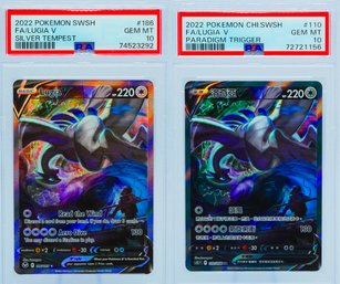 MASTERPIECE!! PSA 10 GEM MINT LUGIA V ALT ART ENGLISH & CHINESE PAIR Silver Tempest X Paradigm Trigger!!!