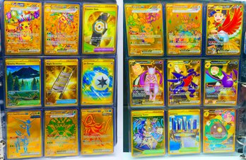 WOW!!! INVESTOR SET OF MINT 20 GOLD HYPER RARE FULL ART HOLOGRAPHIC MODERN POKEMON CARDS!!!