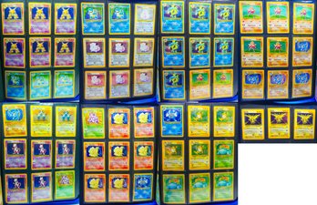JAWDROPPING INVESTOR BINDER OF 66 BASE SET HOLOGRAPHIC POKEMON CARDS W/ MULTIPLE BLASTOISES & VENUSAURS!!!