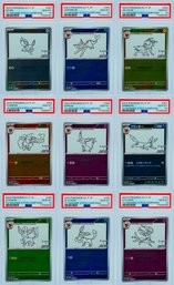 NEXT-LEVEL COMPLETE PSA 10 GEM MINT YU NAGABA EEVEELUTION SET OF 9 Japanese SEQUENTIAL PSA CERT SET!!!!